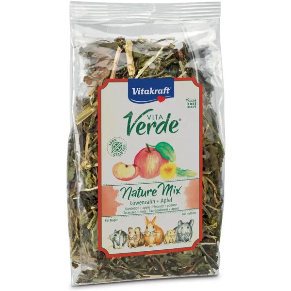 vitakraft snack vita verde nature mix tarassaco e mela per roditori 80g