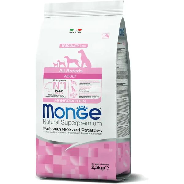 monge all breeds adult maiale riso e patate 2.5kg