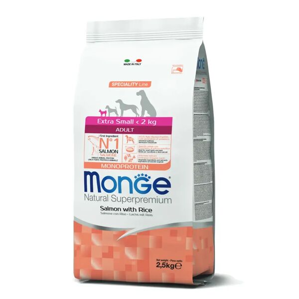 monge extra small adult con salmone 2.5kg