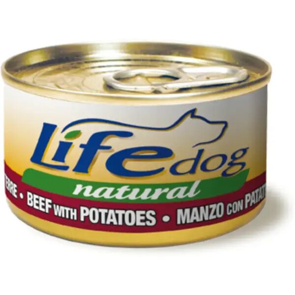 life pet care dog natural bocconcini lattina multipack 24x90g manzo con patate