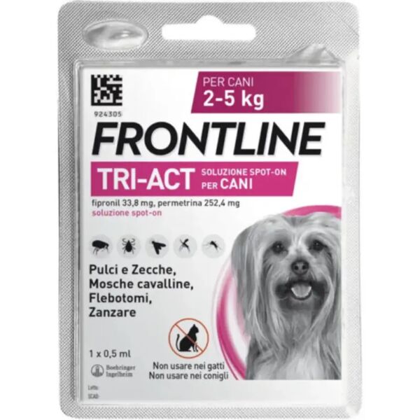 frontline tri-act cane 2-5kg 1 pipetta