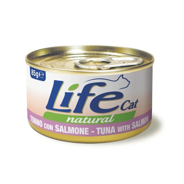life pet care natural cat lattina multipack 6x85g tonno con salmone