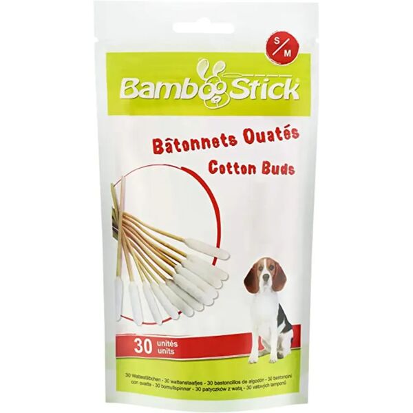 h3d stick di bamboo per pulizia orecchie cane s-m