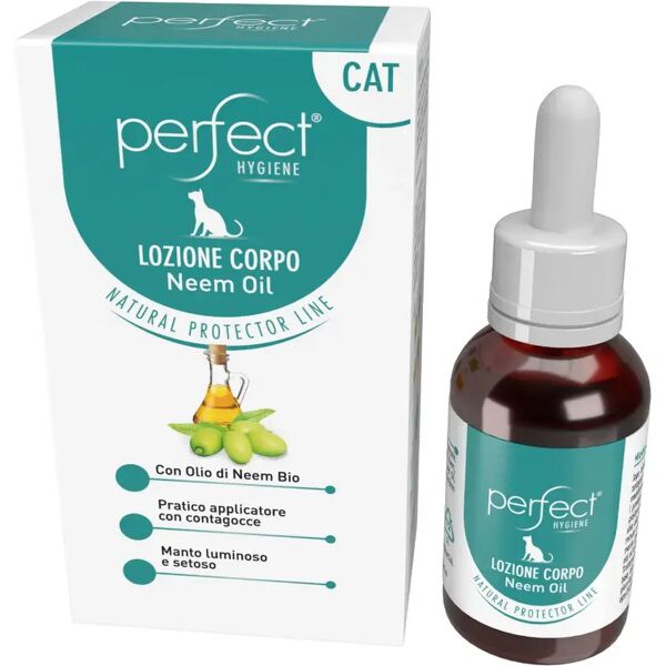 perfect lozione corpo olio di neem per gatto 20ml