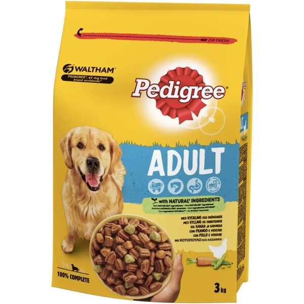 pedigree cibo secco cane pollo e vedure 3kg