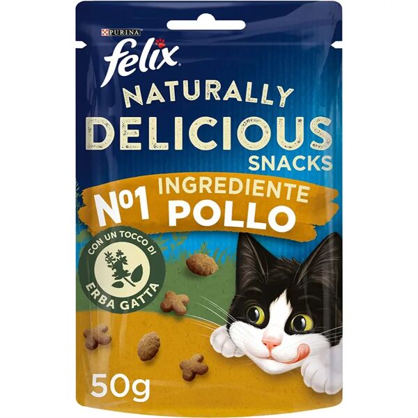 felix snack gatto naturally delicious al pollo 50g