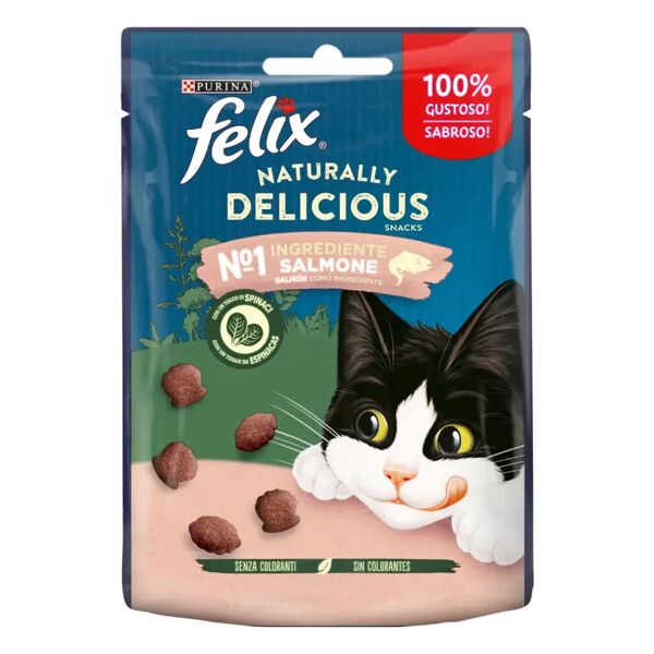 felix snack gatto naturally delicious al salmone 50g