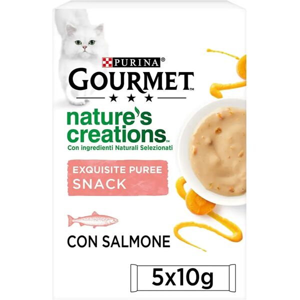 gourmet nature’s creations purè con salmone e carota 5x10g