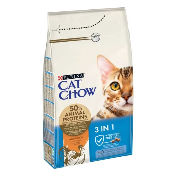 cat chow purina  adult 3in1 tacchino 1.5kg