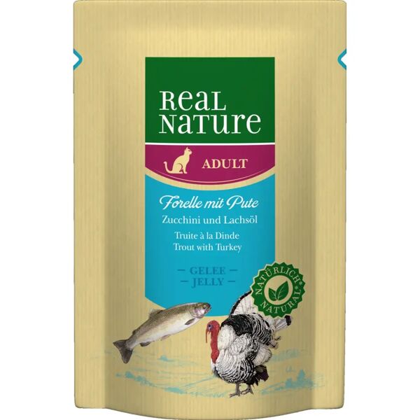 real nature original cat busta multipack 12x85g trota con tacchino