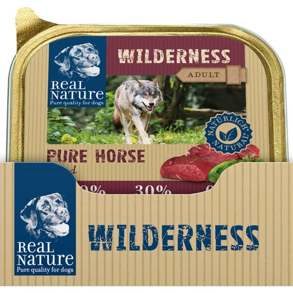 real nature wilderness dog vaschetta multipack 16x100g cavallo