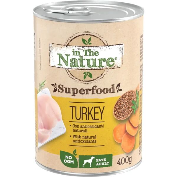 in the nature superfood dog lattina 400g tacchino con patata dolce e mela