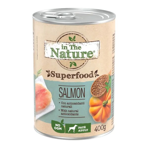 in the nature superfood dog lattina 400g salmone con zucca e olio di salmone