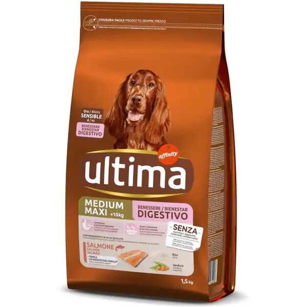 ultima dog medium maxi adult sensitive monoproteico con salmone 1.5kg