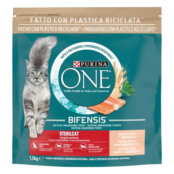 purina one bifensis sterilcat crocchette gatti trota e frumento 1.5kg