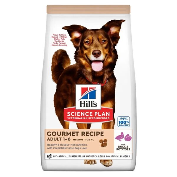 hills hill's science plan culinary creations medium adult alimento per cani con anatra e patate 14kg