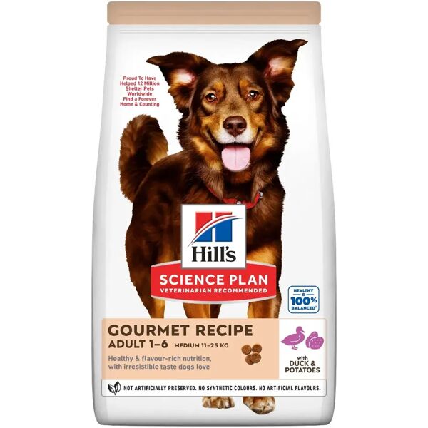 hills hill's science plan culinary creations medium adult alimento per cani con anatra e patate 2.5kg