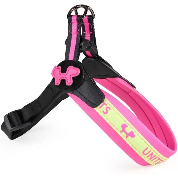 united pettorina complete me in nylon fucsia e gialla tg.1.5