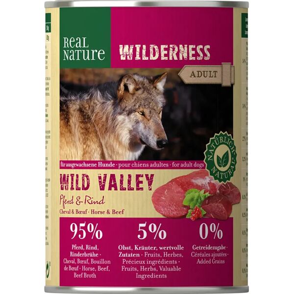 real nature wilderness dog lattina 400g cavallo e manzo