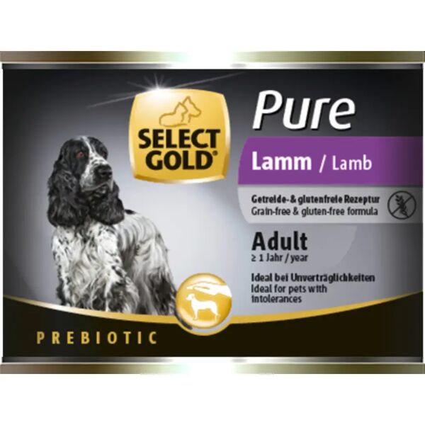 select gold pure dog lattina multipack 6x200g agnello