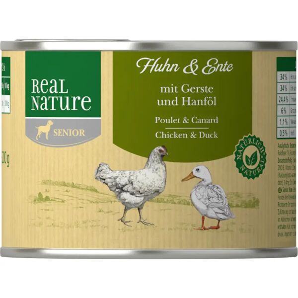 real nature senior lattina multipack 6x200g pollo e anatra