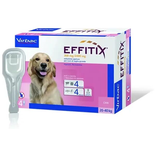 virbac effitix antiparassitario spot on per cani 4 pipette 20-40kg