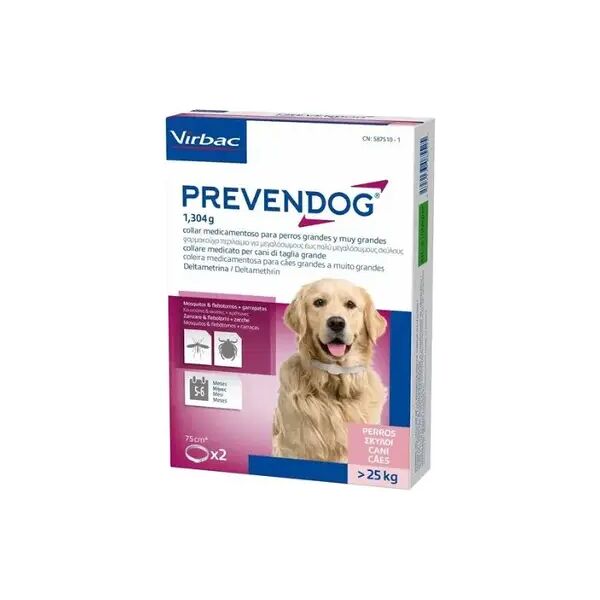 virbac prevendog 2 collari antiparassitari per cani oltre 25kg 2pz