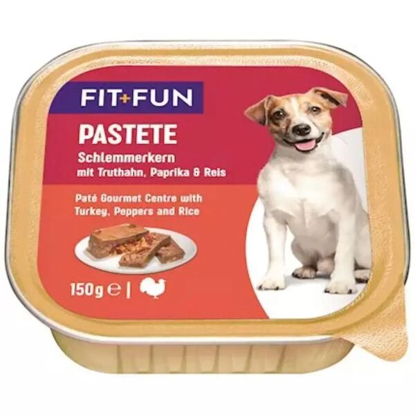 fit and fun fit+fun dog vaschetta multipack 11x150g tacchino peperoni e riso