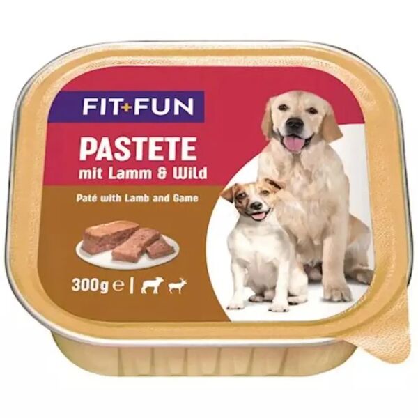 fit and fun fit+fun dog vaschetta multipack 9x300g agnello e selvaggina