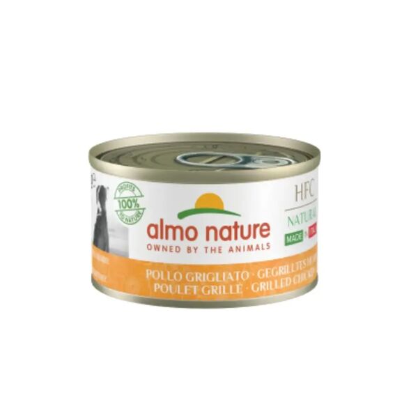 almo nature hfc made in italy dog lattina multipack 24x95g pollo grigliato