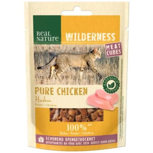 real nature wilderness cat snack meat cubes 50g pollo