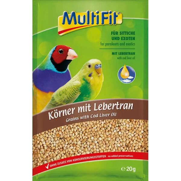 multifit mix snack per uccelli con fegato di merluzzo 20g