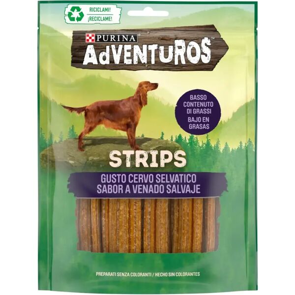 adventuros purina adventurous strips snack cani con cervo 90g 90g