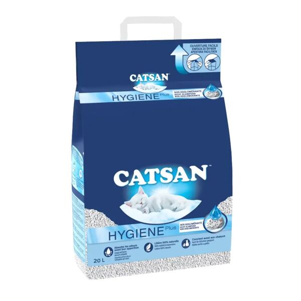 catsan hygiene plus lettiera per gatto 20l