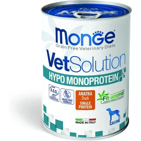 monge vet solution hypo monoproteico dog 400g anatra