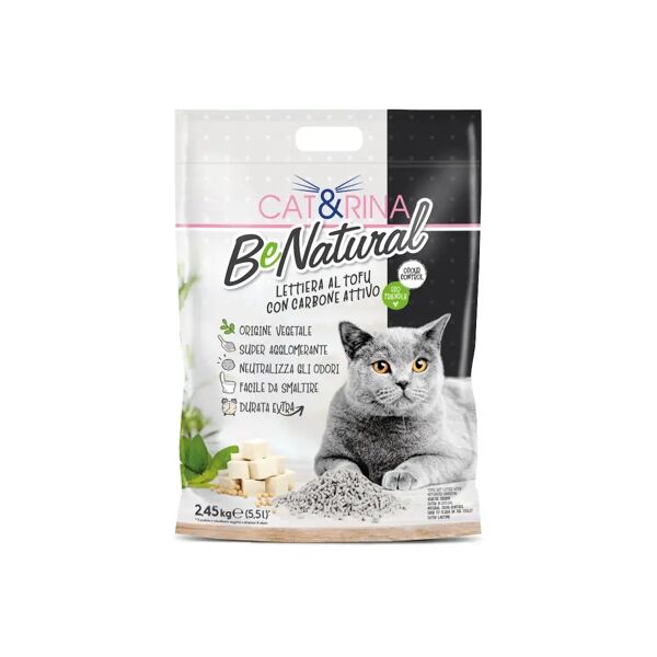 catrina cat&rina benatural lettiera per gatti al tofu carboni attivi 5.5.l