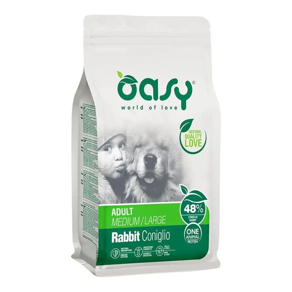 oasy dry dog one adult medium large coniglio 2.5kg