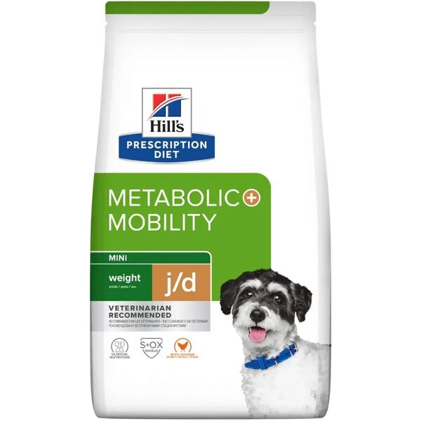 hills hill's prescription diet metabolic + mobility mini crocchette per cani per la gestione del peso + salute articolare 6kg