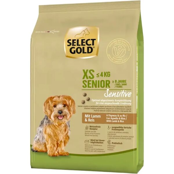 select gold sensitive xs senior con agnello e riso 1kg