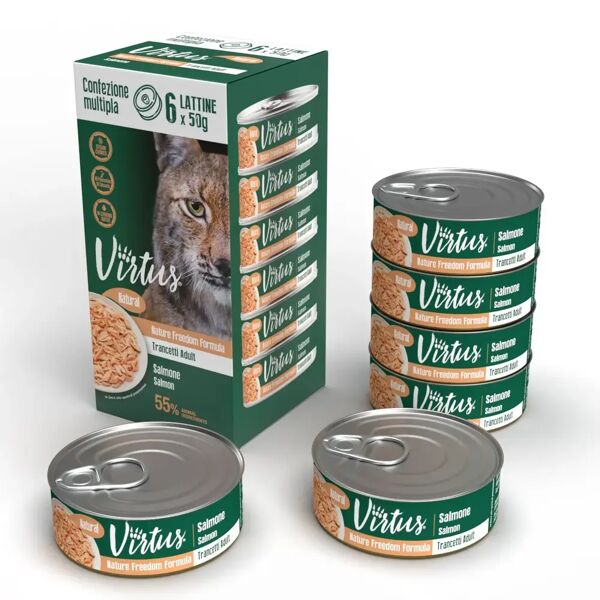virtus cat natural multipack 6x50g salmone