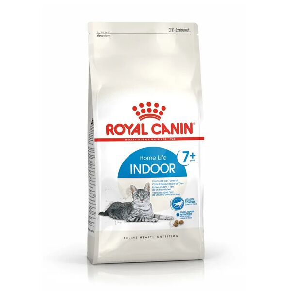 royal canin cat indoor 7+ alimento completo secco per gatti adulti che vivono in casa 1.5kg