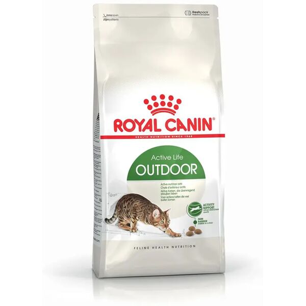 royal canin cat outdoor alimento completo secco per gatti adulti che vivono all'aperto 2kg