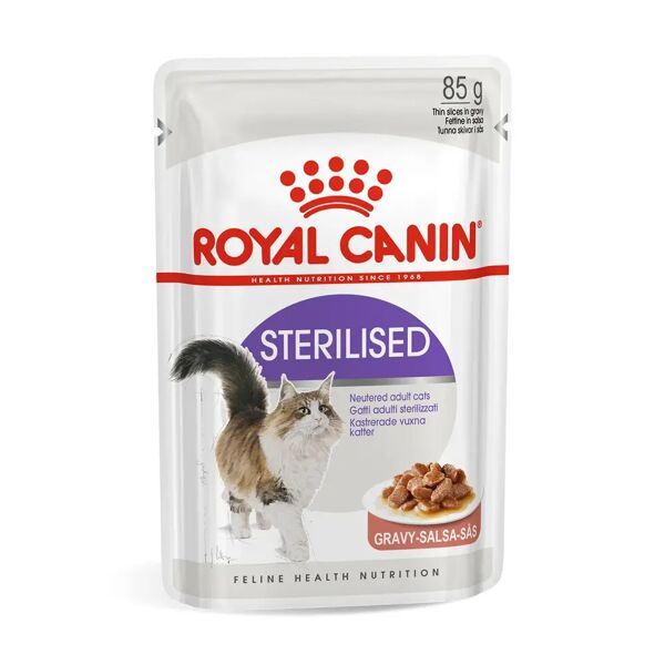 royal canin cat sterilised in salsa busta multipack 48x85g carni e derivati
