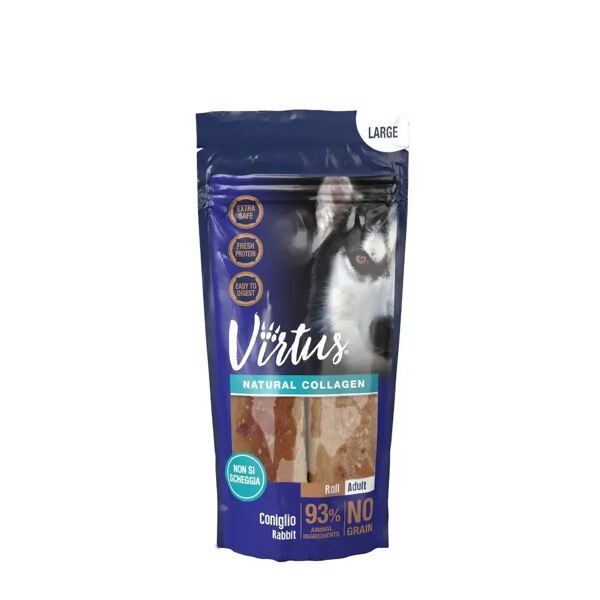 virtus snack dog collagene roll coniglio large 85g 85g