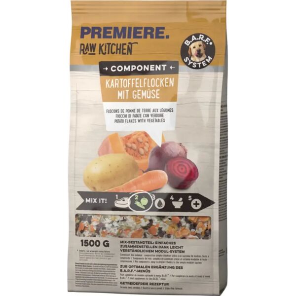 premiere dog raw kitchen fiocchi di patate con verdure 1.5kg