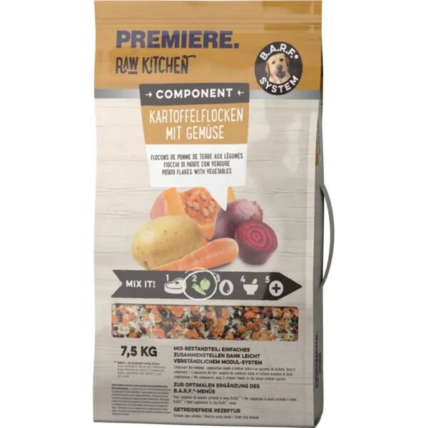 premiere dog raw kitchen fiocchi di patate con verdure 7.5kg