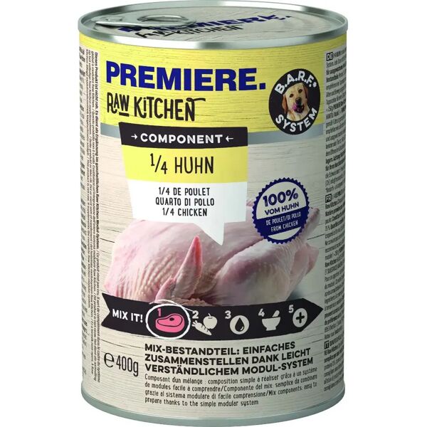 premiere raw kitchen dog lattina 400g quarto di pollo