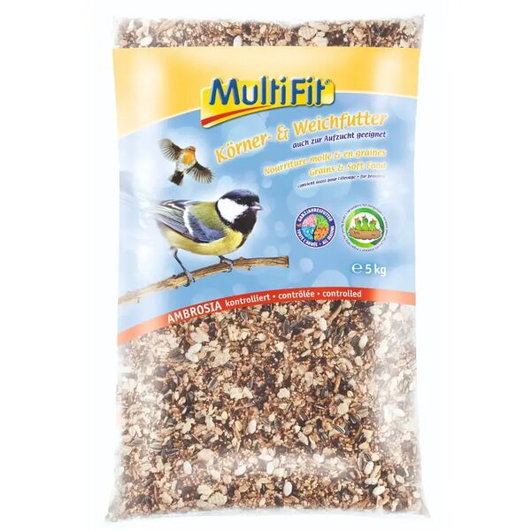 multifit alimento uccelli mix semi e fiocchi 5kg