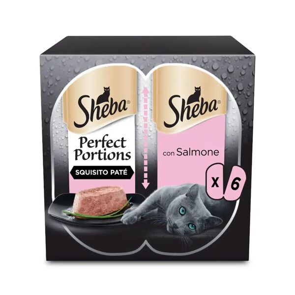 sheba perfect portions cat vaschetta multipack 6x37.5g salmone
