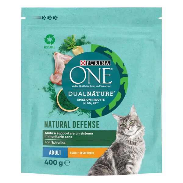 purina one cat dualnature adult  crocchette pollo 400g